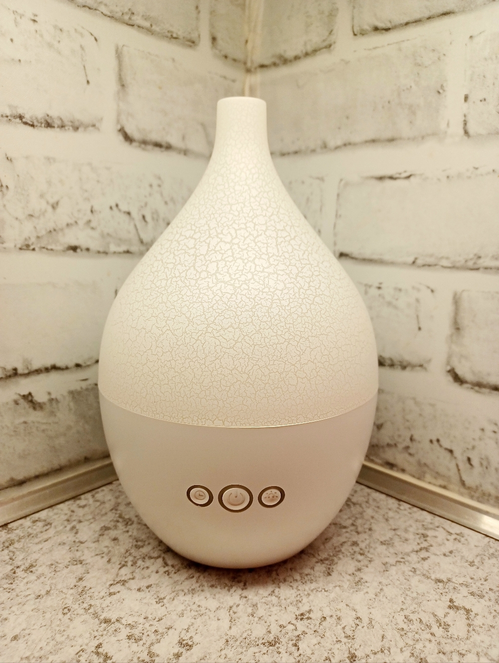 White Crackle Essential Oils Diffuser color changing light Pink Zebra Fragrance